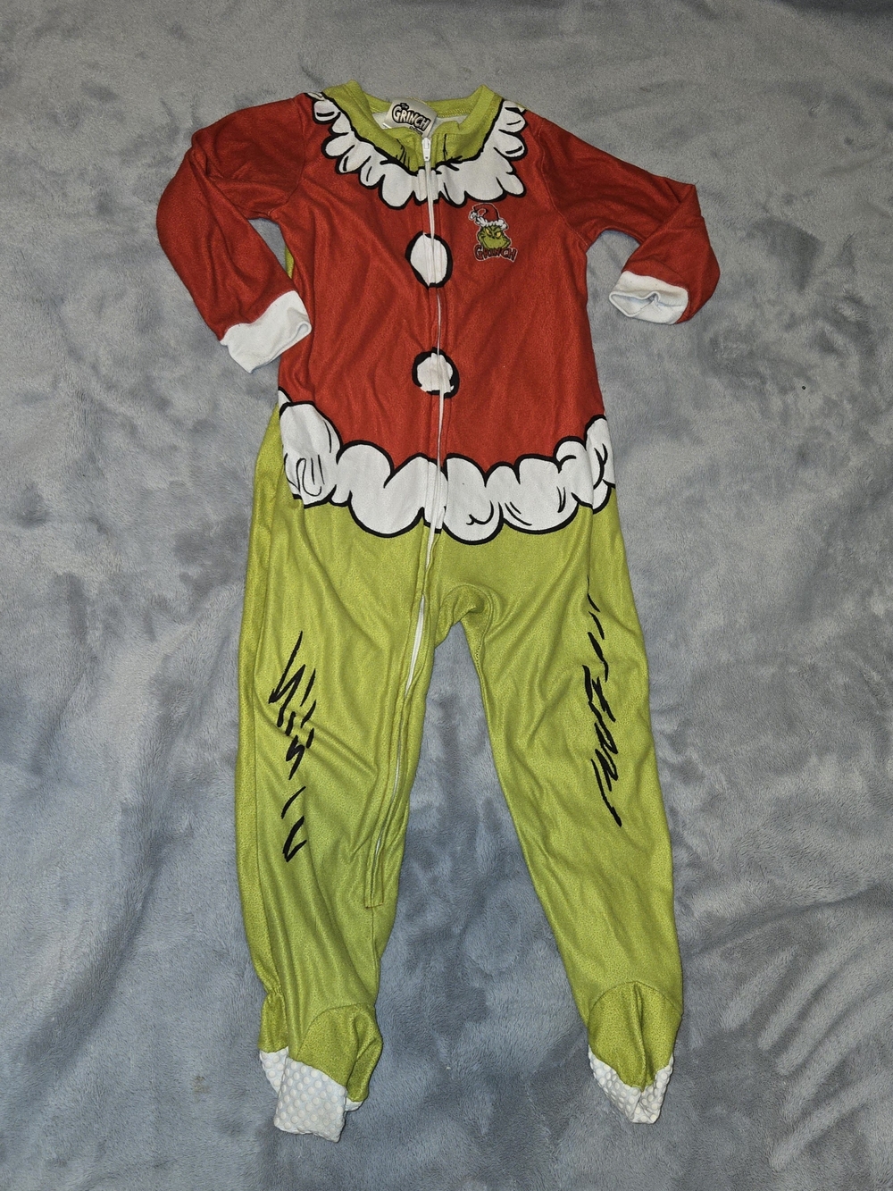 The Grinch The Kids' Red and Green One-Piece Pjs SZ 3T